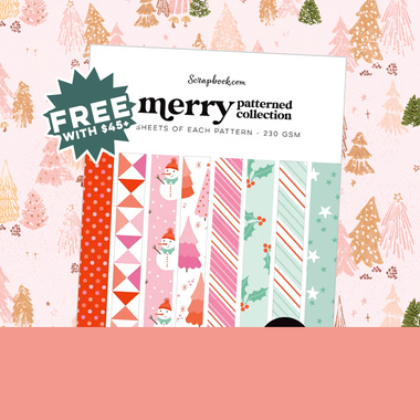 FREE GIFT w/ $45+: Scrapbook.com Merry 6x8 Paper Pad