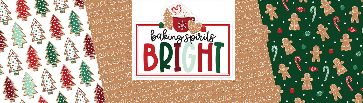 Echo Park Baking Spirits Bright, Clear Stamps, Forever Fields, Special Delivery